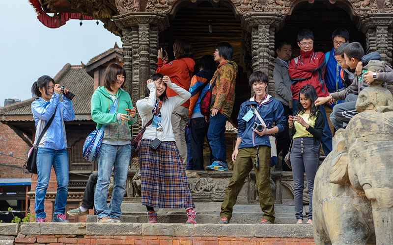 tourist in nepal