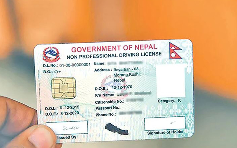 driving licence of nepal