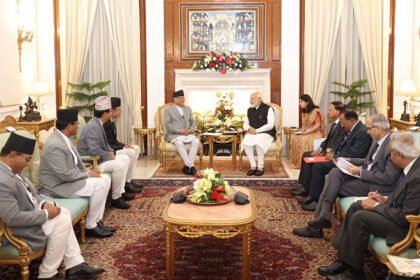 पुष्पकमल दाहाल र नरेन्द्र मोदी बीच भेटवार्ता