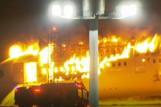japan air on fire